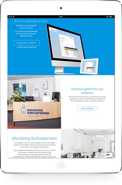 Website Mondzorg Surhuisterveen repsonsive webdesign